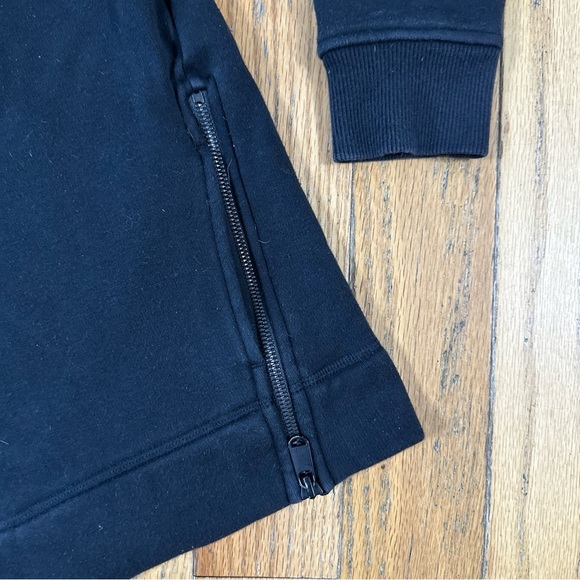 Athleta Black Cozy Karma Side Zip Funnel Neck Sweatshirt Size XS - Picture 6 of 9